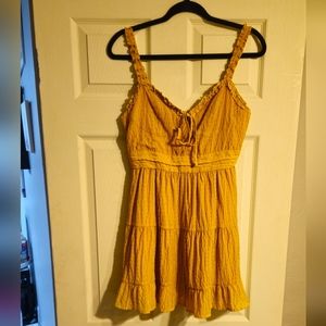 flowy yellow dress mini